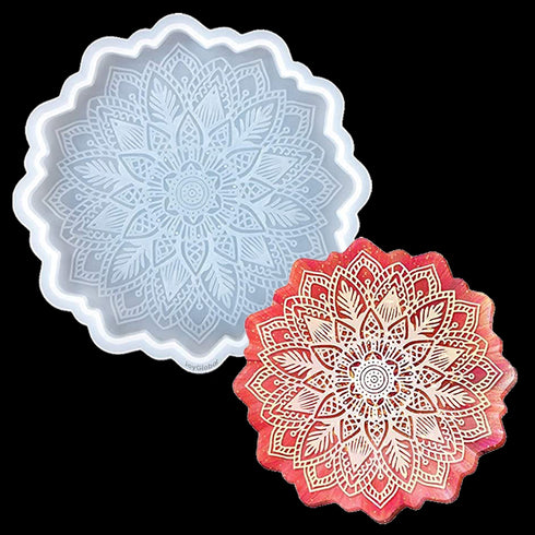 Flower Embossed Coaster Mould - Large Size