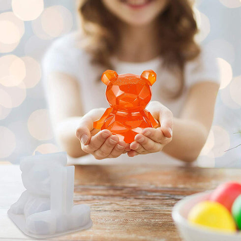 Silicone 3D Teddy Bear Resin Mould