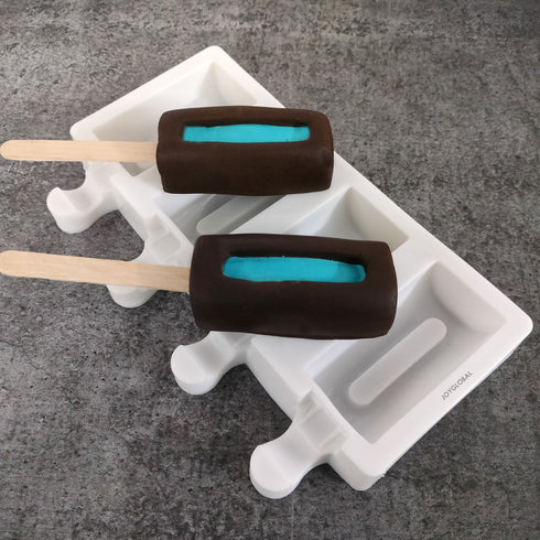 Silicone Ice Cream Popsicle Mould - 4 Cavity