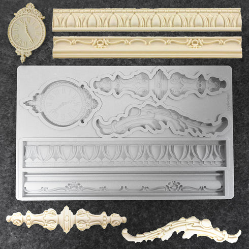 Silicone Vintage Clock & Mixed Borders Mould