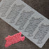 Silicone Happy Birthday Garnishing Mould