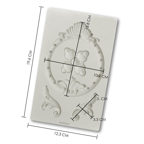 Silicone Vintage Oval Photo Frame Mould