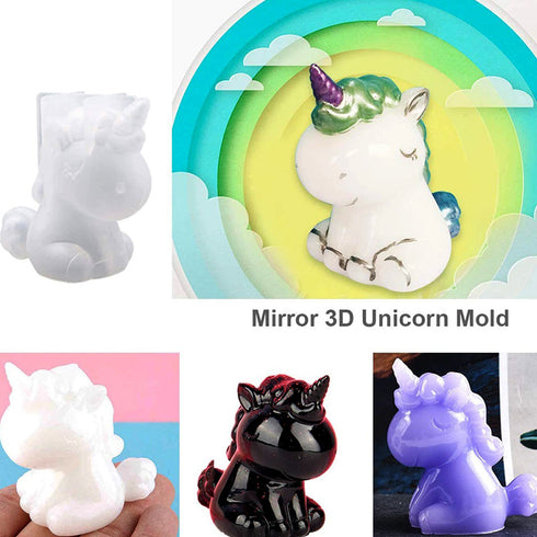 Silicone 3D Unicorn Resin Mould
