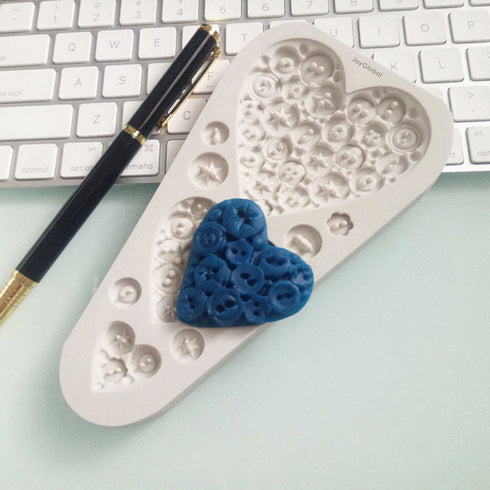 Silicone Heart Buttons Mould