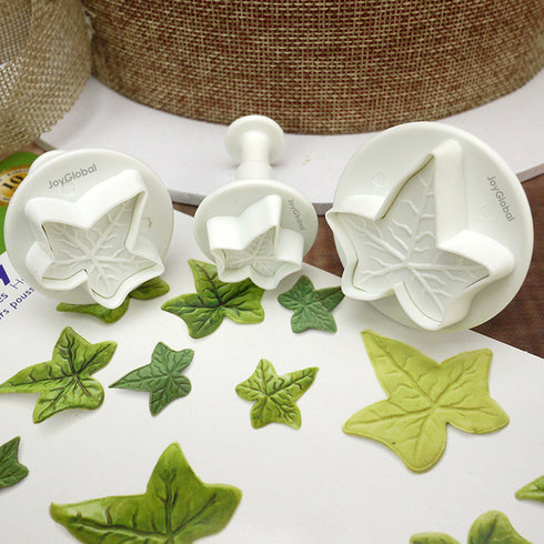 Veined Ivy Leaf Plunger Cutters