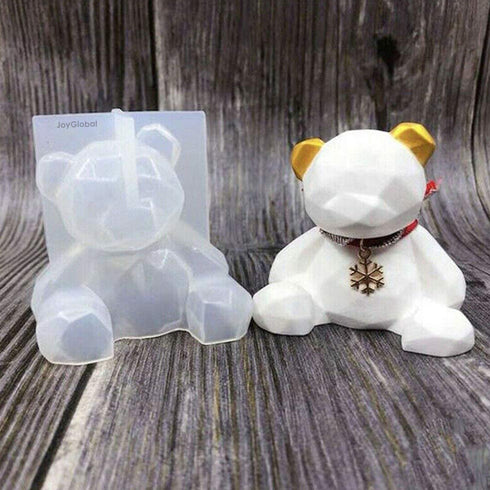 Silicone 3D Teddy Bear Resin Mould