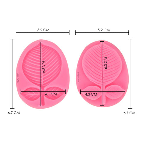 Silicone Leaf Impression Mould - 3D Effect