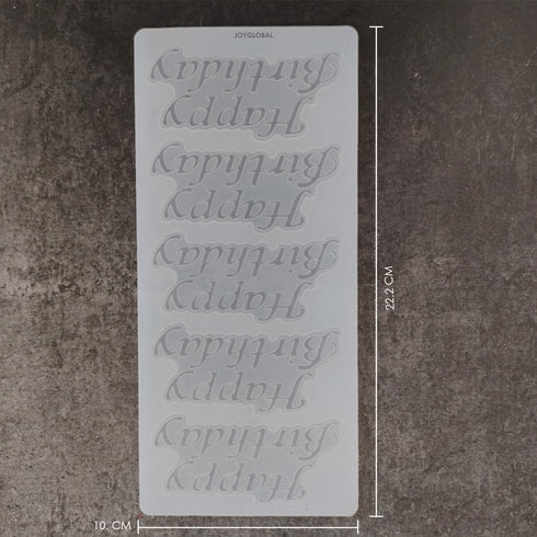 Silicone Happy Birthday Garnishing Mould