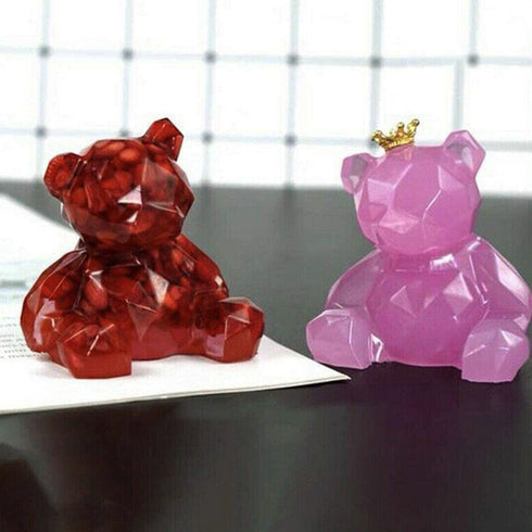 Silicone 3D Teddy Bear Resin Mould