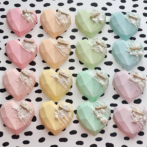 Diamond Heart Silicone Mould - 8 Cavities