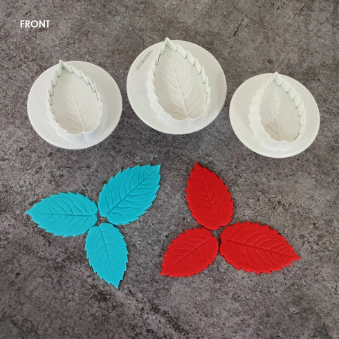 Big Size Rose Leaf Plunger Cutter - 3 Pieces