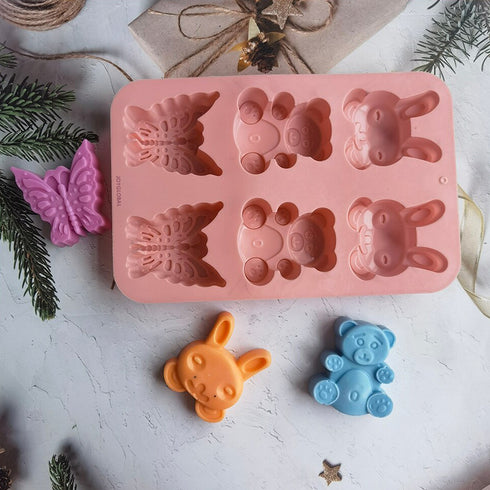 Silicone Bear Bunny Butterfly Mould - 80 Grams