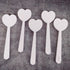 White Wooden Heart Shape Hammer - Set of 5 Pieces