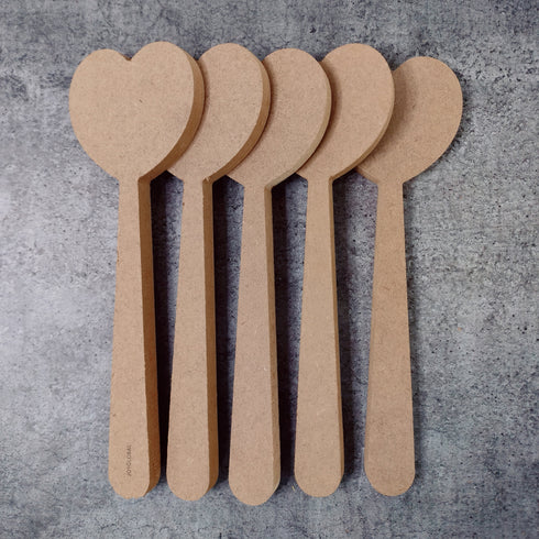 Heart Cake Hammer Set - Brown Wooden Smash Tool, 5 Pieces