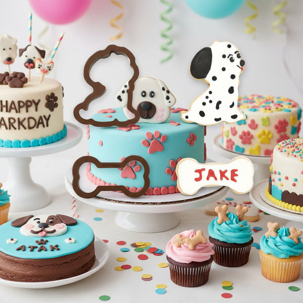 Dog and Bone Theme Cutter - Best tool for dog theme cakes, cupcakes, cookies and more