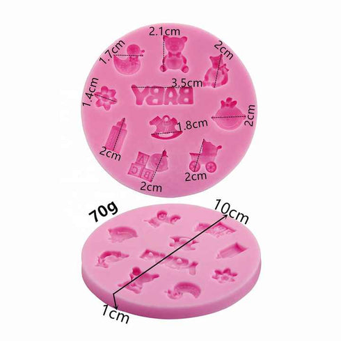 Round 10pcs 3D infant baby boy carriage feeding bottle toy duck bear bell rocking horse flower shape DIY silicone mold
Send inquiry