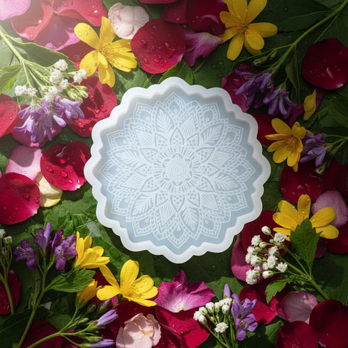 Flower Embossed Coaster Mould - Large Size
