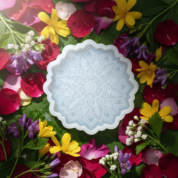 Flower Embossed Coaster Mould - Large Size