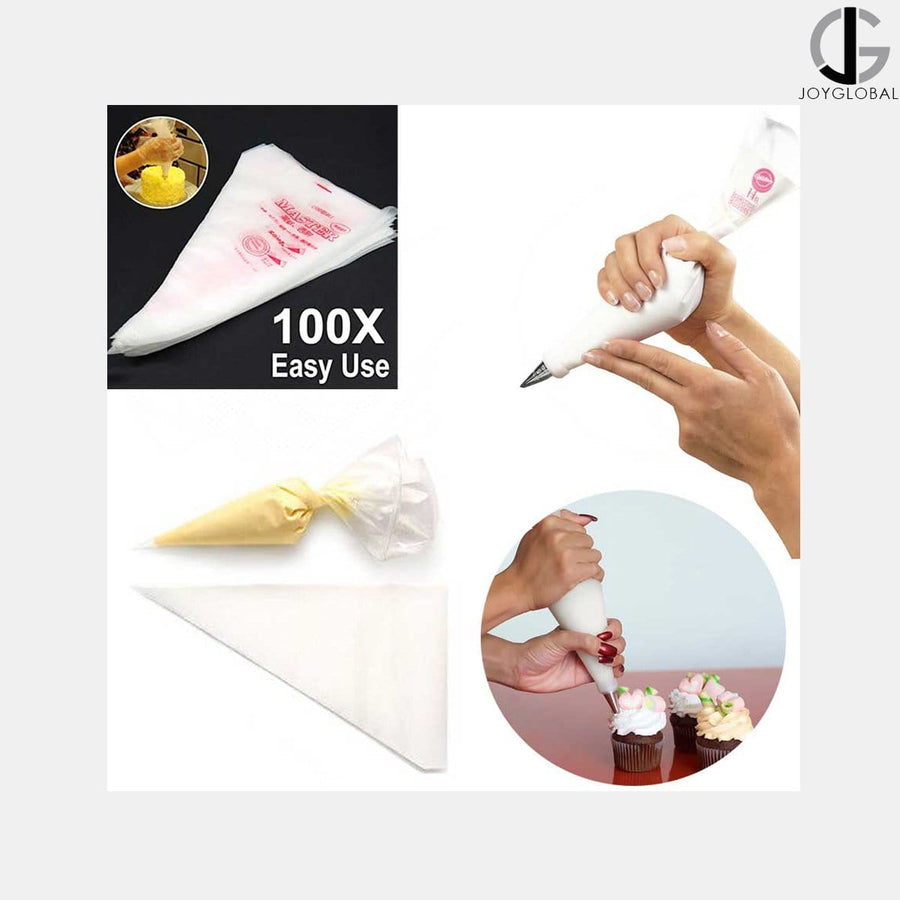 JoyGlobal MASTER Icing Piping Bag Set of 100 Pieces - LARGE