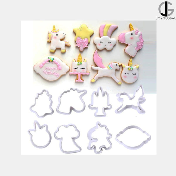 JoyGlobal 8 Pieces Set Unicorn Cookie Cutter