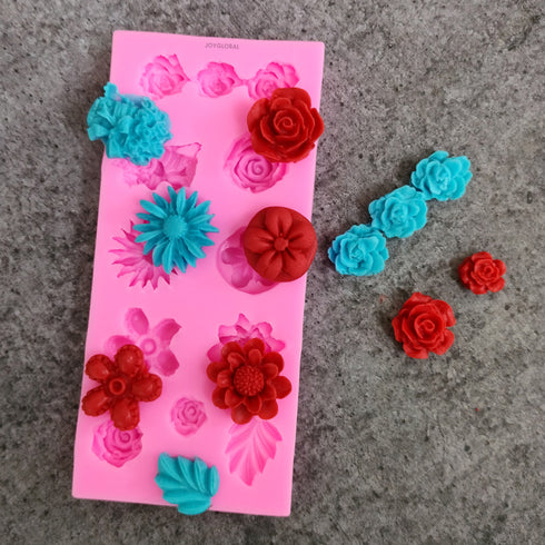 Silicone Mini Flower Mould - 10 Cavity