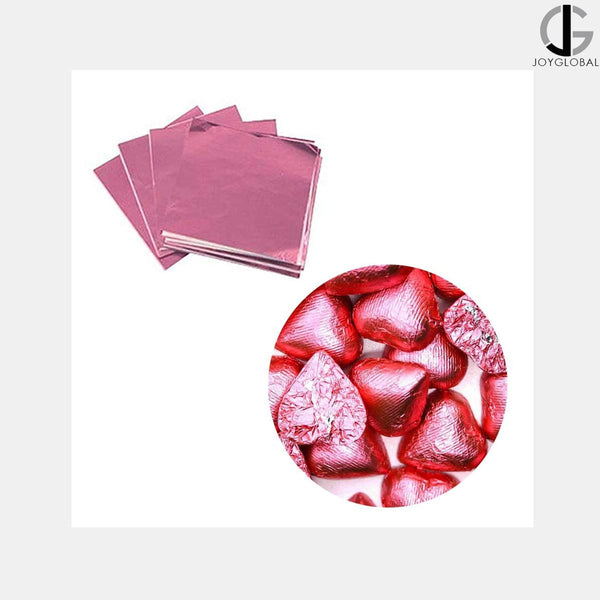 Aluminum Chocolate Wrappers - Rose Pink