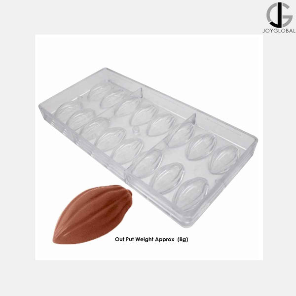 Polycarbonate Cocoa Bean Mould - 16  Cavity