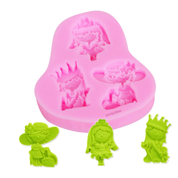 Silicone Girl Princess Mould - 3 Cavity