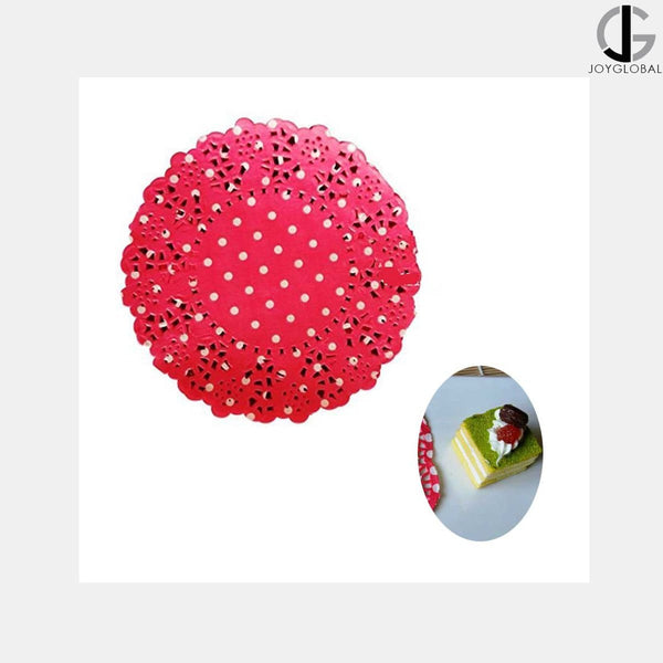 Red Lace Paper Doilies 8.5" Inch
