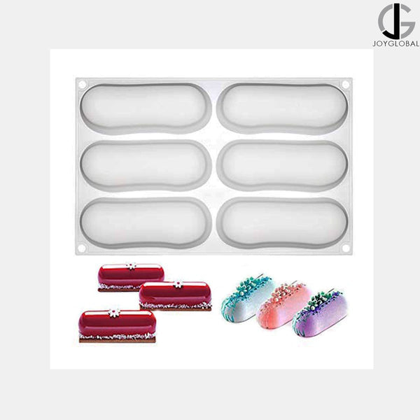 Silicone 6 Cavity Eclair Shaped All Purpose Mould