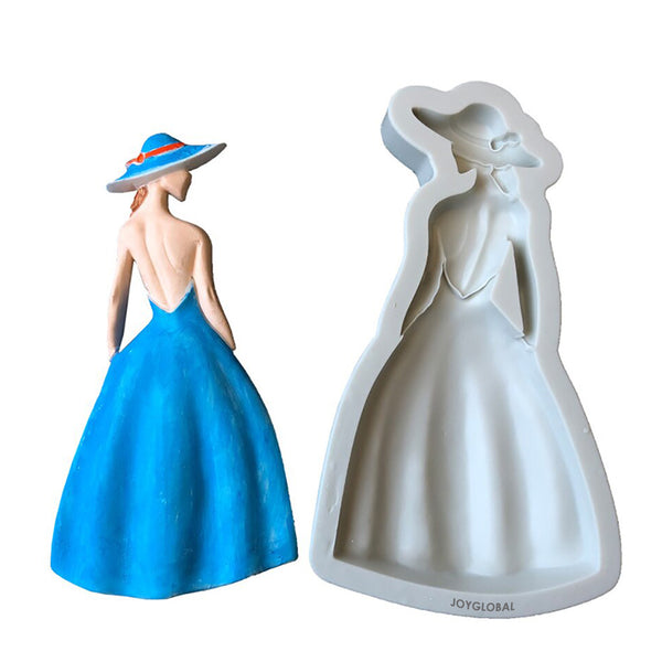 Silicone Lady with a hat Mould