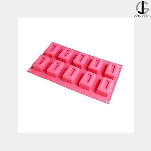 Silicone 10 Cavity Rectangle Silicone Mold-80 Grams