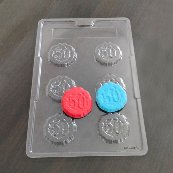 Cacao Celebrate 50 Years Shape PVC Mould - 10 Grams