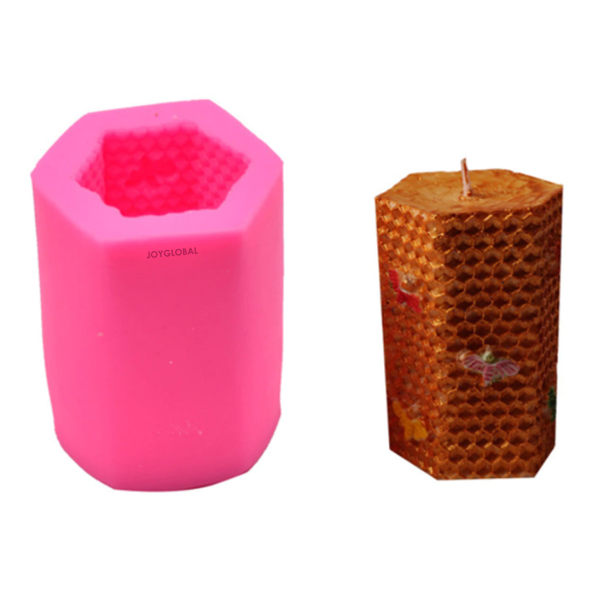 Honeycomb Candle Mold cylinder Siicone Mold Bee Candle Mould-bee