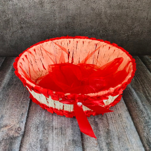 Round Basket with Net Cover