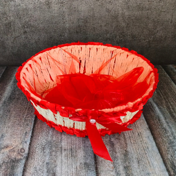 Round Basket with Net Cover