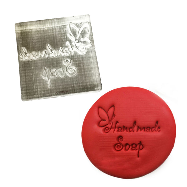 Acrylic "Handmade Soap" with a Butterfly Stamp