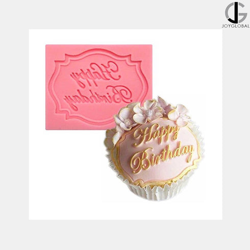 Silicone Happy Birthday Frame Mould