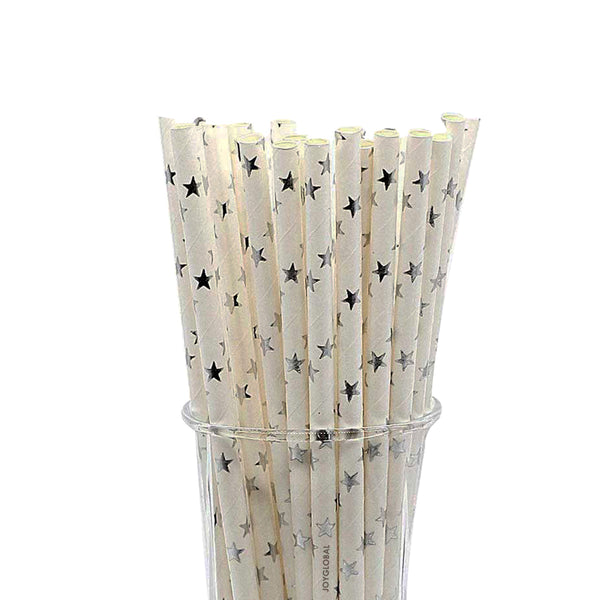 Silver Star Mason Jar Straws