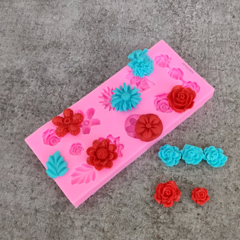 Silicone Mini Flower Mould - 10 Cavity