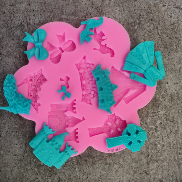 Silicone Girl's Theme bow dress Mould