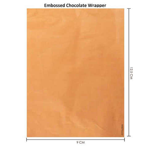 200 Sheets Big Embossed Chocolate Wrappers - ORANGE