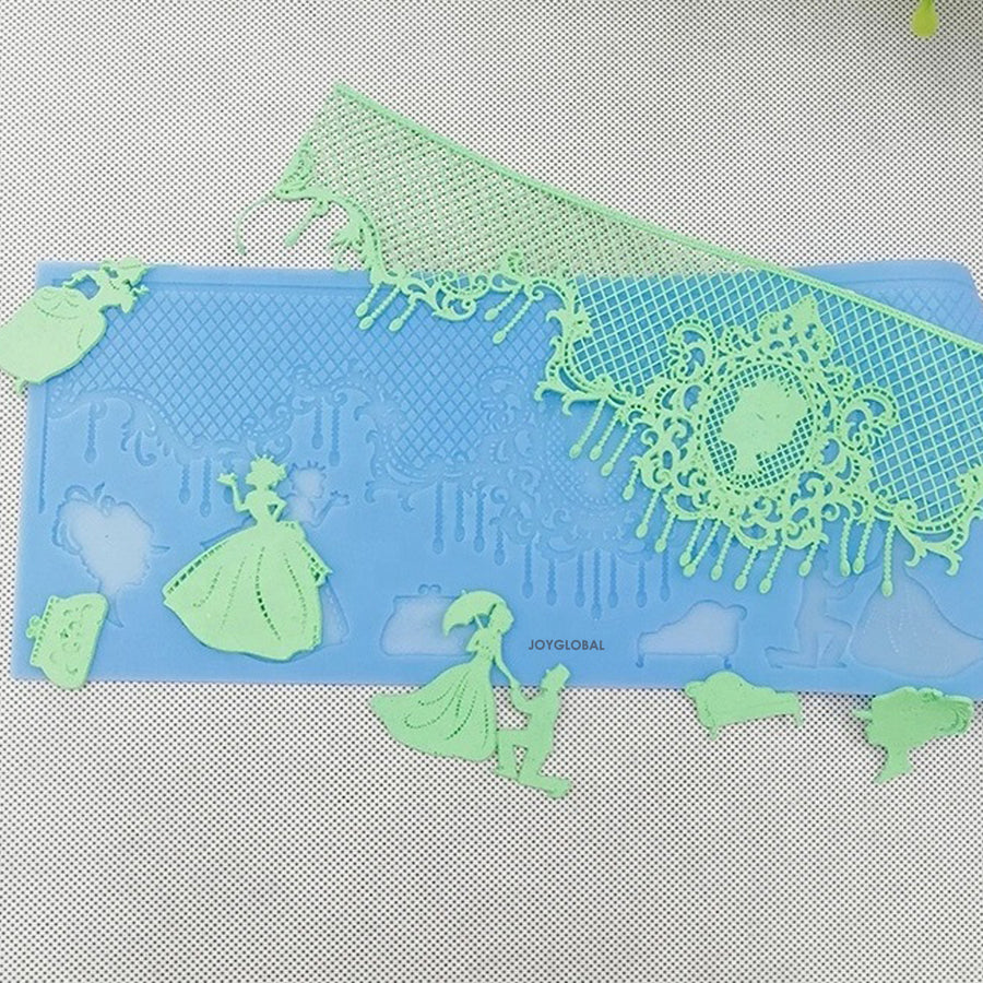 Silicone Wedding Theme Lace Mat