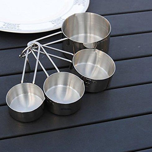 Stainless Steel Measuring Four Cup Set
