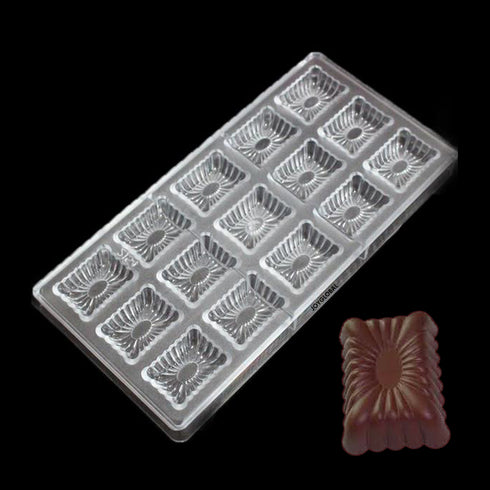 Polycarbonate Rectangle Chocolate Mould - 14 to 15 Grams