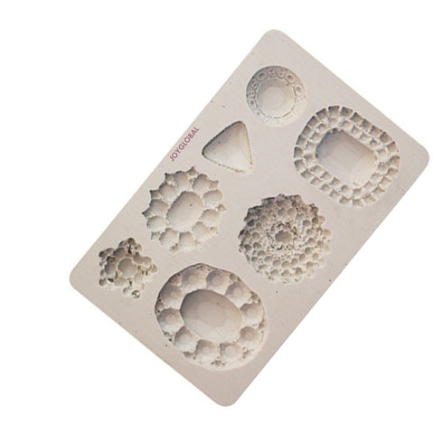 Silicone Gemstone Brooch Mould - 7 Cavity