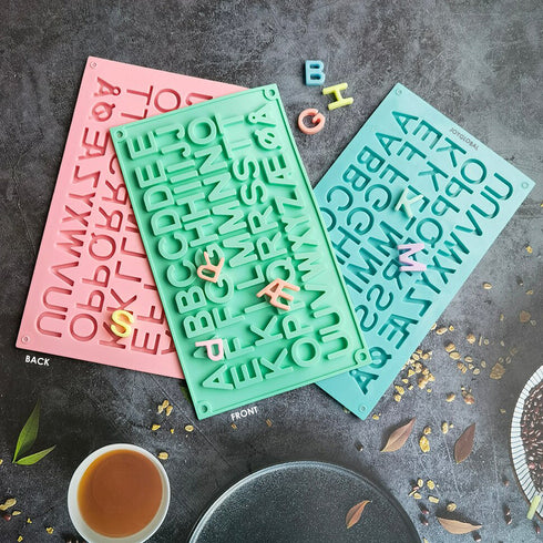 Alphabets with symbols Silicone Mould - Big Size