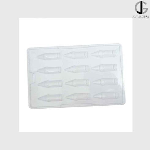 JoyGlobal 12-Cavity Happy Diwali Rocket Shape PVC Chocolate Mould,