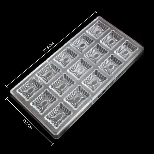 Polycarbonate Rectangle Chocolate Mould - 14 to 15 Grams