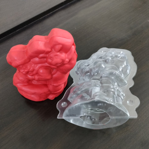 Cacao 3D Santa Claus with Gifts Shaped PVC Mould